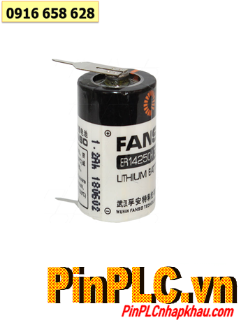 FANSO ER14250H (2 đầu thép nhọn), Pin nuôi nguồn FANSO ER14250H 3.6v 1/2AA 1200mAh